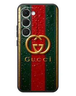 Чехол для TECNO Spark 40 Pro Plus с картинкой «Gucci — фирменная полоса и золото»