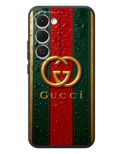 Чехол для TECNO Spark 40 Pro Plus с картинкой «Gucci — фирменная полоса и золото» Чехол для TECNO Spark 40 Pro Plus с картинкой «Gucci — фирменная полоса и золото»