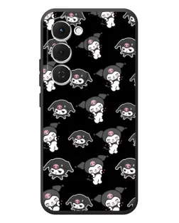 Чехол для TECNO Spark 40 Pro Plus с картинкой «Черный паттерн Kuromi»