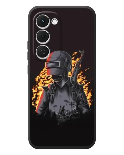 Чехол для TECNO Spark 40 Pro Plus с картинкой «PUBG — огненный силуэт» Чехол для TECNO Spark 40 Pro Plus с картинкой «PUBG — огненный силуэт»