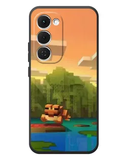 Чохол для TECNO Spark 40 Pro Plus з картинкою «Майнкрафт захід сонця»