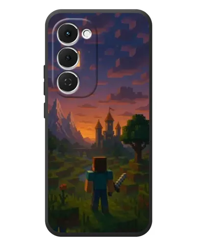 Чохол для TECNO Spark 40 Pro Plus з картинкою «Стів біля вежі» Чохол для TECNO Spark 40 Pro Plus з картинкою «Стів біля вежі»