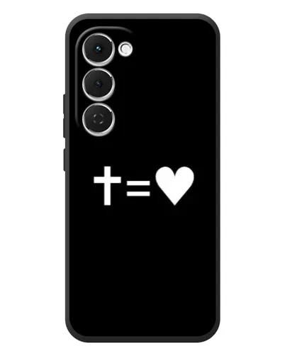 Чехол для TECNO Spark 40 Pro Plus с картинкой «Крест и Сердце»