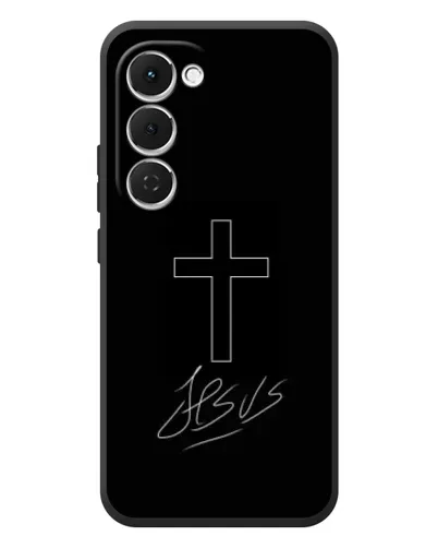Чехол для TECNO Spark 40 Pro Plus с картинкой «Графический крест Jesus» Чехол для TECNO Spark 40 Pro Plus с картинкой «Графический крест Jesus»