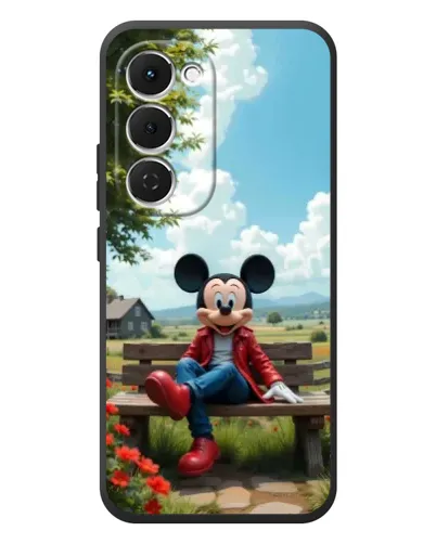 Чехол для TECNO Spark 40 Pro Plus с картинкой «Микки на скамейке»