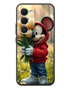 Чехол для TECNO Spark 40 Pro Plus с картинкой «Микки с тюльпанами» Чехол для TECNO Spark 40 Pro Plus с картинкой «Микки с тюльпанами»