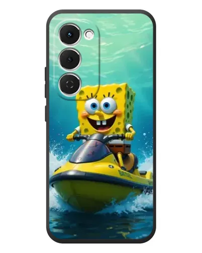 Чехол для TECNO Spark 40 Pro Plus с картинкой «Спанч Боб на гидроцикле»