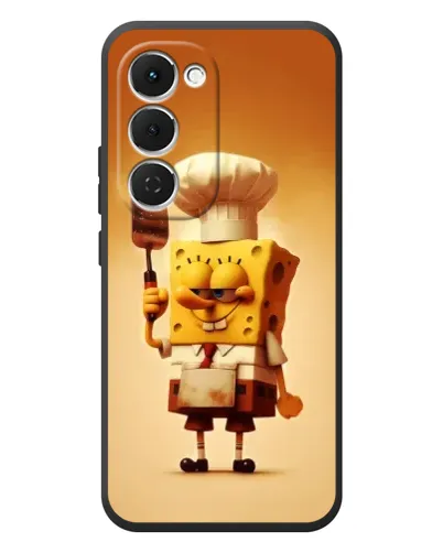 Чехол для TECNO Spark 40 Pro Plus с картинкой «Губка Боб повар»