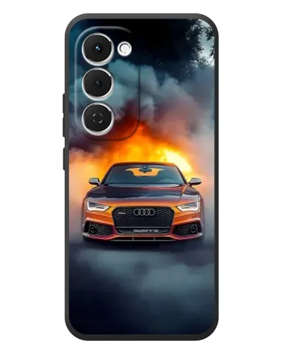 Чехол для TECNO Spark 40 Pro Plus с картинкой «Audi в огненном дыму» Чехол для TECNO Spark 40 Pro Plus с картинкой «Audi в огненном дыму»