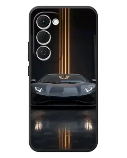 Чехол для TECNO Spark 40 Pro Plus с картинкой «Lamborghini золотые линии»