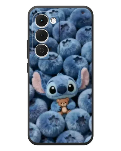 Чехол для TECNO Spark 40 Pro Plus с картинкой «Стич и голубика» Чехол для TECNO Spark 40 Pro Plus с картинкой «Стич и голубика»
