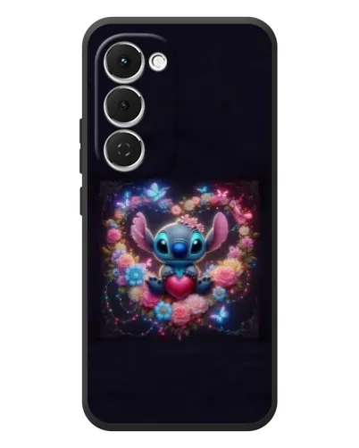 Чехол для TECNO Spark 40 Pro Plus с картинкой «Stitch в цветах» Чехол для TECNO Spark 40 Pro Plus с картинкой «Stitch в цветах»