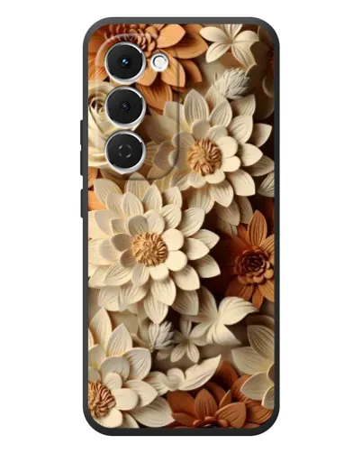 Чехол для TECNO Spark 40 Pro Plus с картинкой «Бежевый флористический декор» Чехол для TECNO Spark 40 Pro Plus с картинкой «Бежевый флористический декор»