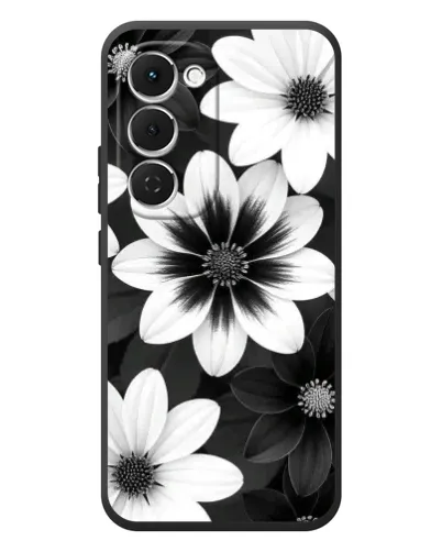 Чехол для TECNO Spark 40 Pro Plus с картинкой «Монохромные астры» Чехол для TECNO Spark 40 Pro Plus с картинкой «Монохромные астры»