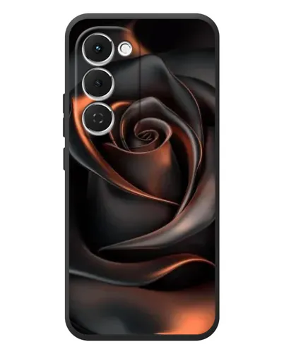 Чехол для TECNO Spark 40 Pro Plus с картинкой «Шелковая черная роза» Чехол для TECNO Spark 40 Pro Plus с картинкой «Шелковая черная роза»