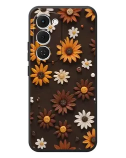 Чехол для TECNO Spark 40 Pro Plus с картинкой «Узор из маленьких подсолнухов»