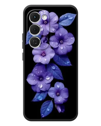 Чехол для TECNO Spark 40 Pro Plus с картинкой «Фиолетовые цветы с росою» Чехол для TECNO Spark 40 Pro Plus с картинкой «Фиолетовые цветы с росою»