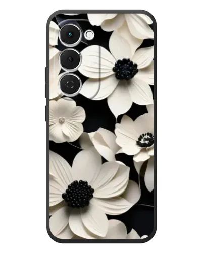Чехол для TECNO Spark 40 Pro Plus с картинкой «Объемные белые цветы» Чехол для TECNO Spark 40 Pro Plus с картинкой «Объемные белые цветы»