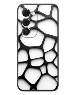 Чехол для TECNO Spark 40 Pro Plus с картинкой «Белая объемная сетка»