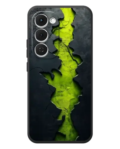 Чехол для TECNO Spark 40 Pro Plus с картинкой «Салатовый разлом скалы»