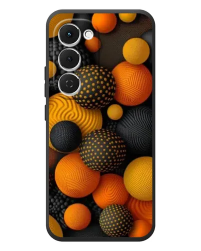 Чехол для TECNO Spark 40 Pro Plus с картинкой «Объемные оранжевые сферы»