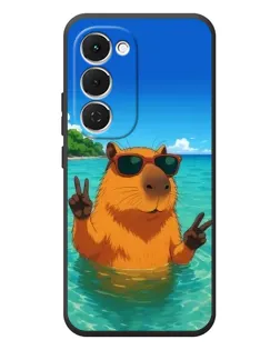 Чехол для TECNO Spark 40 Pro Plus с картинкой «Морская капибара»