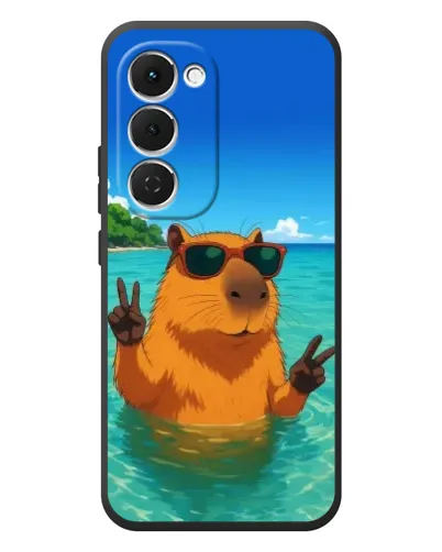 Чехол для TECNO Spark 40 Pro Plus с картинкой «Морская капибара»