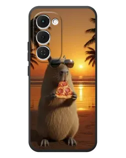 Чехол для TECNO Spark 40 Pro Plus с картинкой «Капибара с пиццей»