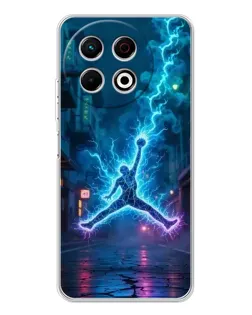 Чехол для TECNO Spark 40 Pro с картинкой «Jordan Gold Jumpman»