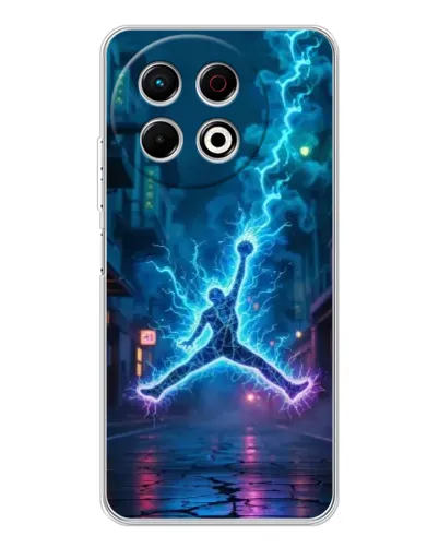 Чехол для TECNO Spark 40 Pro с картинкой «Jordan Gold Jumpman» Чехол для TECNO Spark 40 Pro с картинкой «Jordan Gold Jumpman»