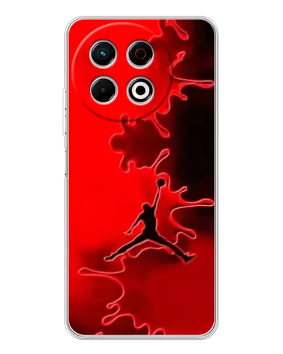 Чехол для TECNO Spark 40 Pro с картинкой «Jordan Red Smoke» Чехол для TECNO Spark 40 Pro с картинкой «Jordan Red Smoke»