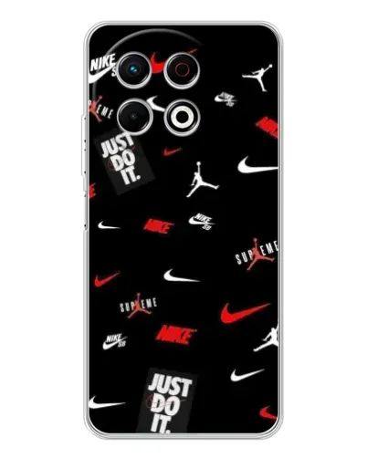 Чехол для TECNO Spark 40 Pro с картинкой «Nike Mix Pattern» Чехол для TECNO Spark 40 Pro с картинкой «Nike Mix Pattern»