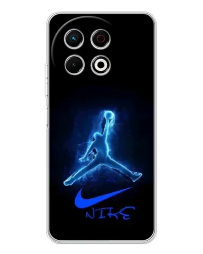 Чехол для TECNO Spark 40 Pro с картинкой «Jordan Neon Blue» Чехол для TECNO Spark 40 Pro с картинкой «Jordan Neon Blue»