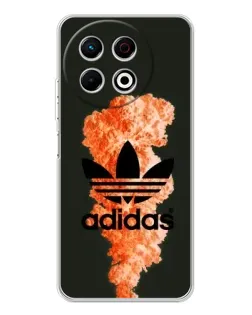 Чехол для TECNO Spark 40 Pro с картинкой «Оранжевый дым Adidas»