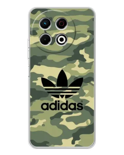 Чехол для TECNO Spark 40 Pro с картинкой «Милитари стиль Adidas»