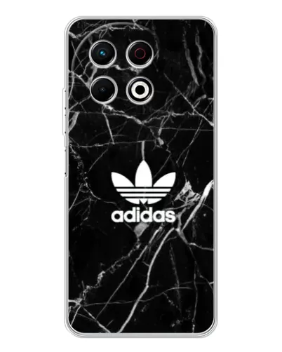 Чехол для TECNO Spark 40 Pro с картинкой «Белый мрамор Adidas»