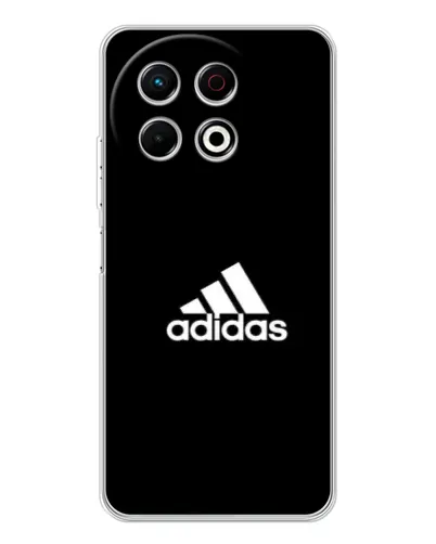 Чехол для TECNO Spark 40 Pro с картинкой «Черная классика Adidas»