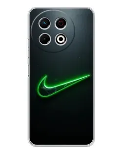 Чехол для TECNO Spark 40 Pro с картинкой «Неоновый контур Nike»