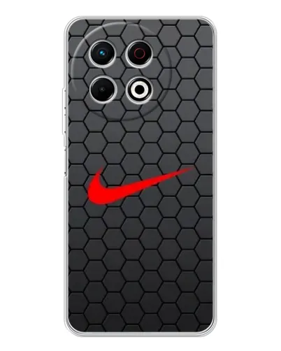 Чехол для TECNO Spark 40 Pro с картинкой «Nike — карбоновая сетка» Чехол для TECNO Spark 40 Pro с картинкой «Nike — карбоновая сетка»