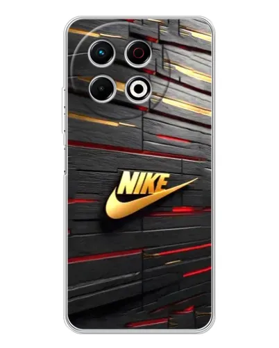 Чехол для TECNO Spark 40 Pro с картинкой «Золотой Nike на металле» Чехол для TECNO Spark 40 Pro с картинкой «Золотой Nike на металле»
