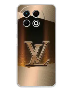 Чехол для TECNO Spark 40 Pro с картинкой «LV — золотое сияние»