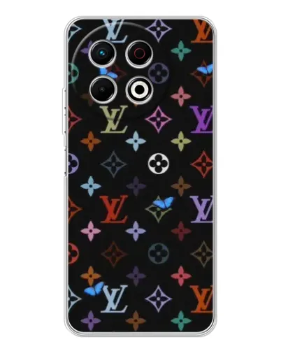 Чехол для TECNO Spark 40 Pro с картинкой «Цветная монограмма LV» Чехол для TECNO Spark 40 Pro с картинкой «Цветная монограмма LV»