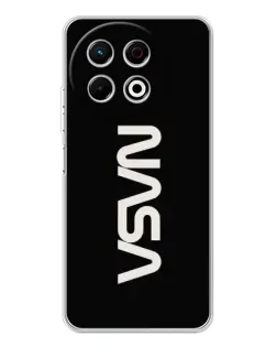 Чехол для TECNO Spark 40 Pro с картинкой «NASA — вертикальный логотип»