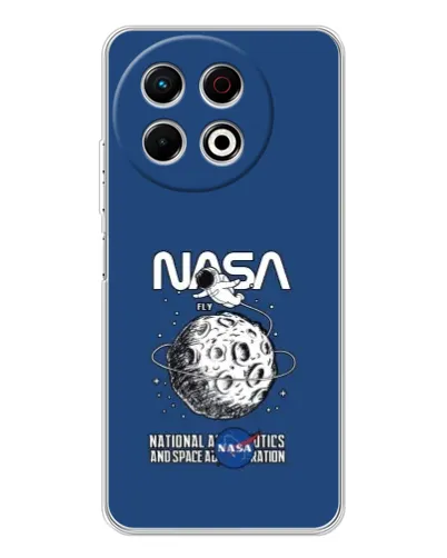Чехол для TECNO Spark 40 Pro с картинкой «NASA — лунная миссия» Чехол для TECNO Spark 40 Pro с картинкой «NASA — лунная миссия»