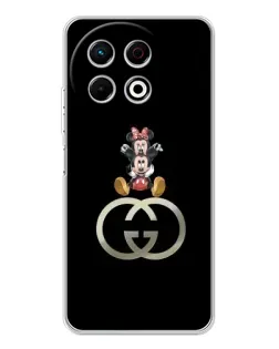 Чехол для TECNO Spark 40 Pro с картинкой «Минни Маус на лого» Чехол для TECNO Spark 40 Pro с картинкой «Минни Маус на лого»