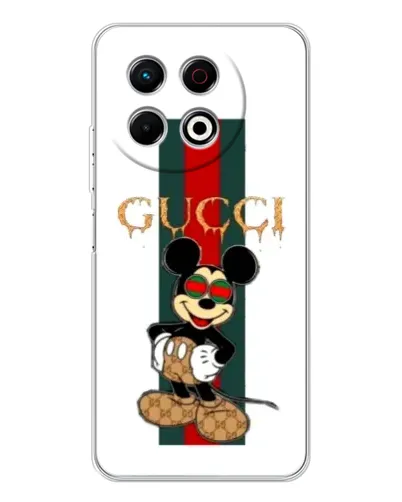 Чехол для TECNO Spark 40 Pro с картинкой «Микки Маус Gucci — полосы» Чехол для TECNO Spark 40 Pro с картинкой «Микки Маус Gucci — полосы»