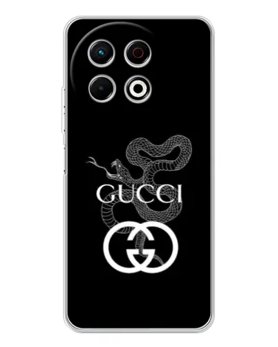 Чехол для TECNO Spark 40 Pro с картинкой «Gucci — серебряная змея» Чехол для TECNO Spark 40 Pro с картинкой «Gucci — серебряная змея»