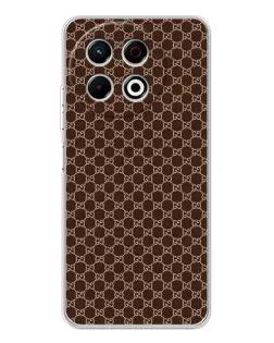 Чехол для TECNO Spark 40 Pro с картинкой «Gucci — шоколадная сетка» Чехол для TECNO Spark 40 Pro с картинкой «Gucci — шоколадная сетка»