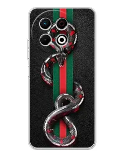 Чехол для TECNO Spark 40 Pro с картинкой «Gucci — змея на полосе» Чехол для TECNO Spark 40 Pro с картинкой «Gucci — змея на полосе»