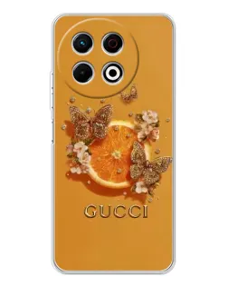 Чехол для TECNO Spark 40 Pro с картинкой «Gucci — золотые бабочки» Чехол для TECNO Spark 40 Pro с картинкой «Gucci — золотые бабочки»
